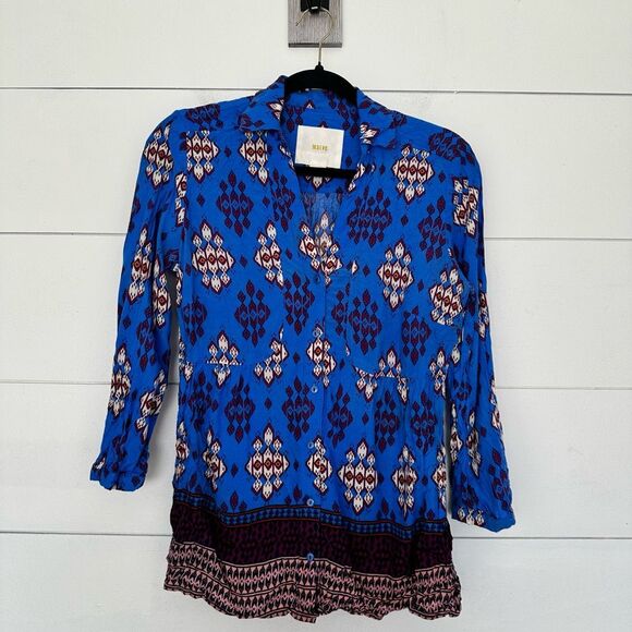 Anthropologie Maeve Women’s 4 Woodland Walk Blouse - Picture 1 of 4